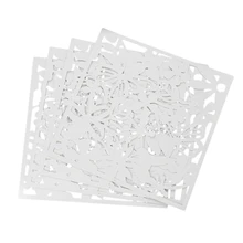 New 4 Pieces Screen for Living Room Hanging Screen Curtain of Room in Polyethylene Partition of Room White 40 x 40cm