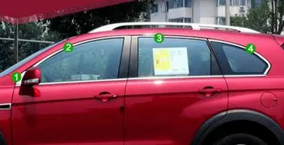 Хромированная накладка на подоконник из нержавеющей стали для chevrolet captiva 2008-2013 верхняя 8 шт