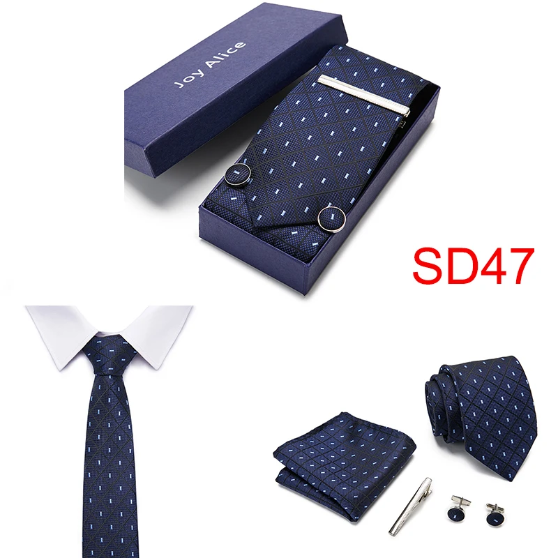 Модные галстуки классические мужские полосатые темно-синие свадебные жаккардовые галстуки Тканые 100% шелковые мужские галстуки