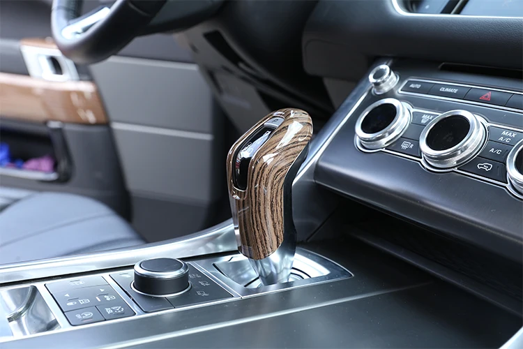 Sands Wood grain Style For Rangerover Sport 2014-2017 ABS Plastic Gear Shift Head Cover Trim Car Accessory