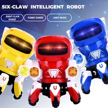 Электрический Интеллектуальный танцевальный робот музыкальный светильник игрушка лучший мальчик ребенок подарок особенность