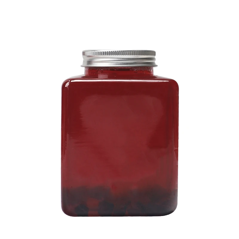 40pcs/lot Mason Jars Storage Beverage Bottles Plastic Transparent Empty Aluminum Screw Cap Refillable Bottle Travel Portable