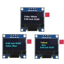 Módulo de pantalla OLED azul/blanco/amarillo azul 128X64 de 0,96 pulgadas, comunicación IIC para Kit arduino Diy