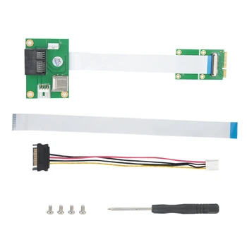 

Mini PCI-E to PCI-E 1X Extension Cable Riser Card Mini Extension Line Card Horizontal Slot for 5 V/12 V Power Supply
