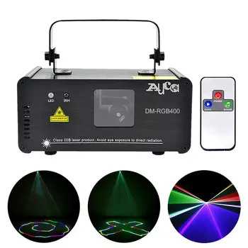 

New Arrival SUNY Remote DMX 400mW RGB Laser Stage Lighting Scanner DJ Dance Party Light Show DM RGB400