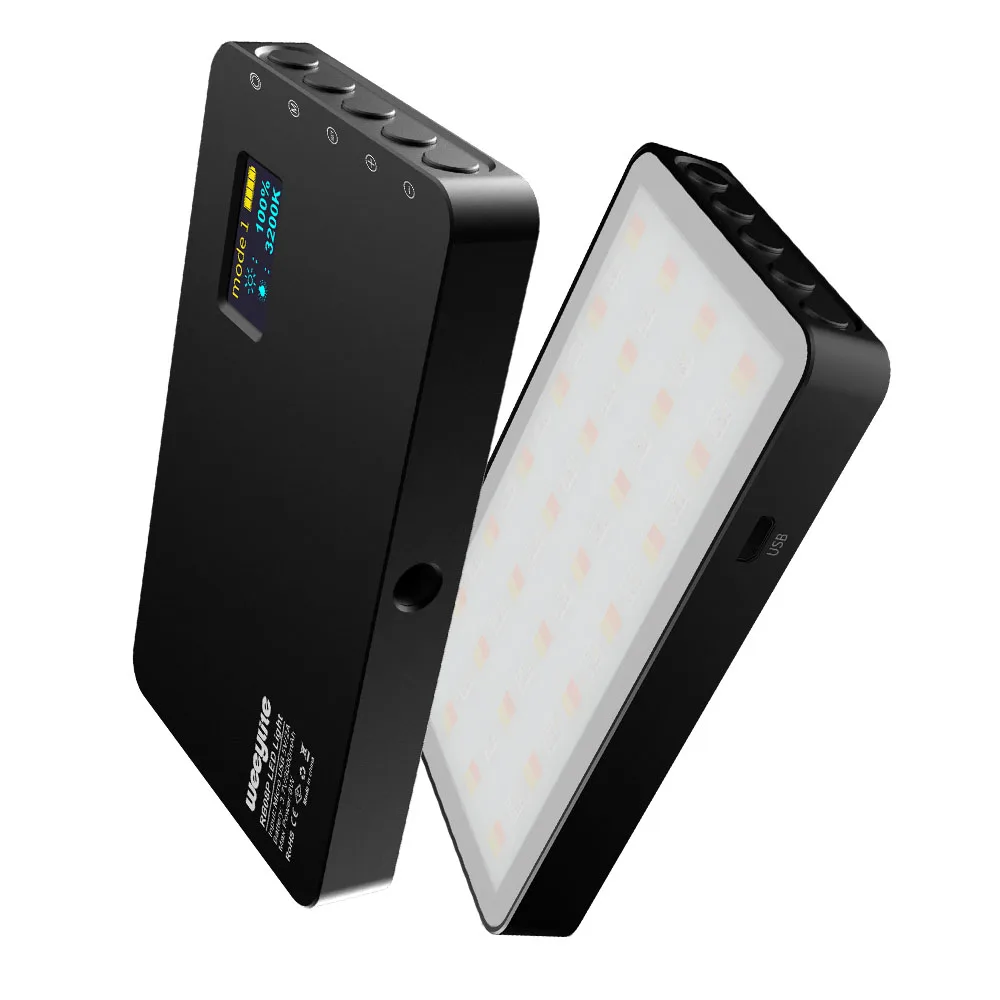 VILTROX Weeylife RB08P мини видео светодиодный свет RGB 2500 8500K Портативный заполняющий