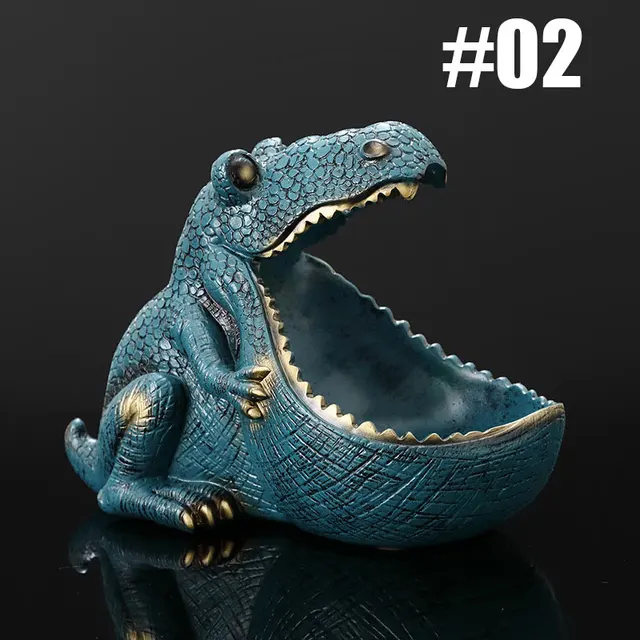 Big Mouth Storage Figurine Key Bowl Resin Candy Dish Home Decoration Dinosaur Lantern Fish Frog Ye Hot Storage Trays Aliexpress