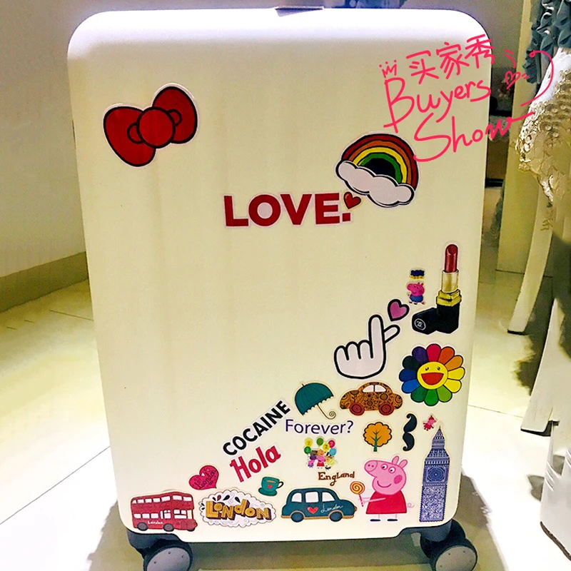 5 Pcs/Set Waterproof PVC Stickers Sets Rainbow Sunflower Funny Sticker laptop Pitcher Bottle Luggage Notebook Sticker for Child