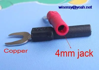 

DHL/EMS 100x Speaker Tuning fork Y-Type Spade for Power supply Amplifiers 4mm Banana plug-A8