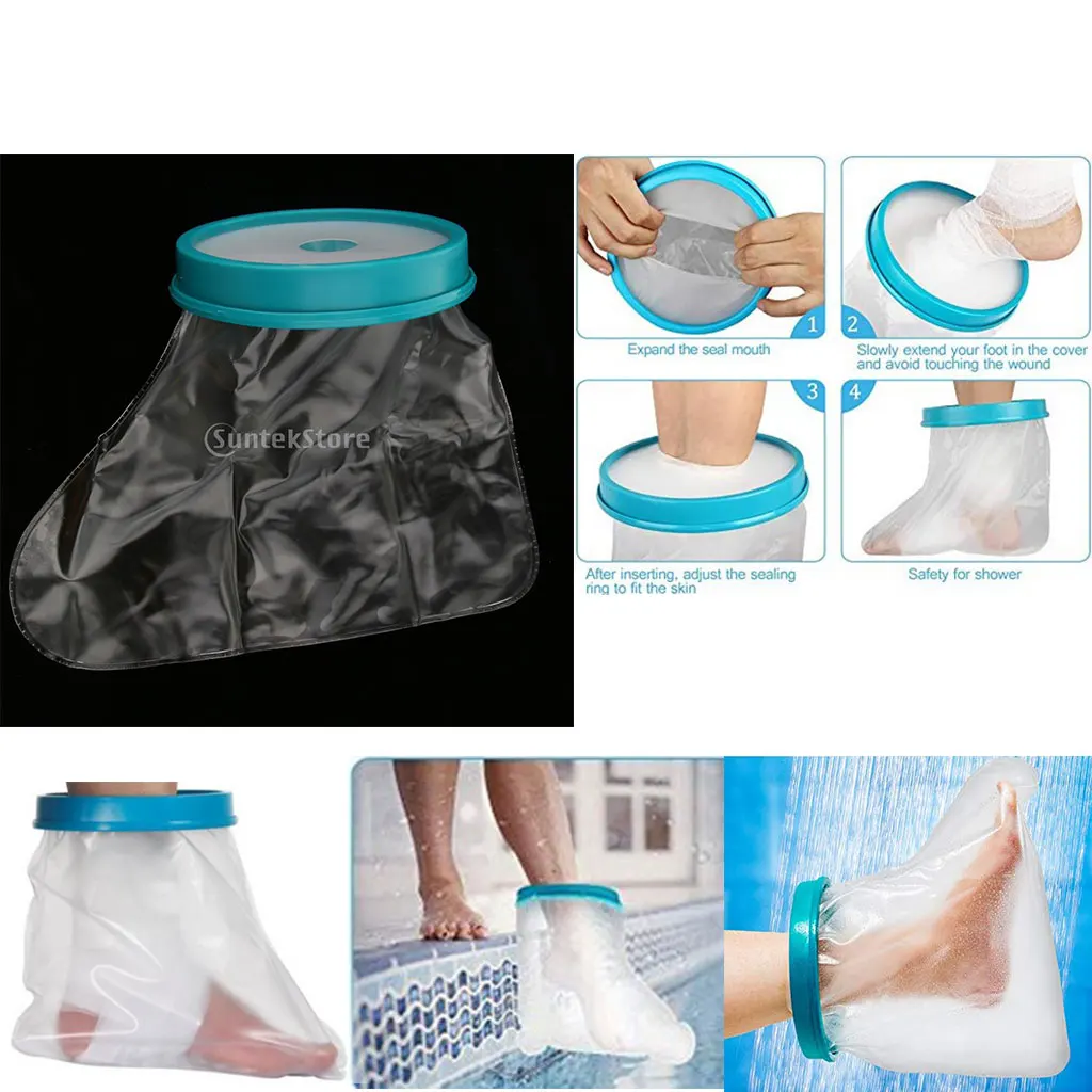 Kids Reusable Waterproof Foot Cast Cover Wound Bandage Protector For Shower Bathroom Kids Children Patients