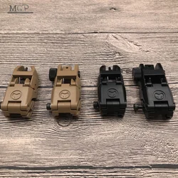 Picatinny – matériel métallique tactique, vue avant arrière rabattable, pour pistolet jouet, accessoires de visée magpul GBB AEG 
