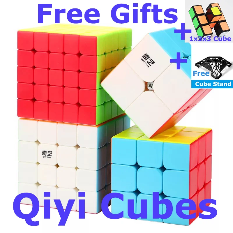 Qiyi 2x2 3x3 4x4 5x5 магический скоростной куб профессиональная головоломка кубик