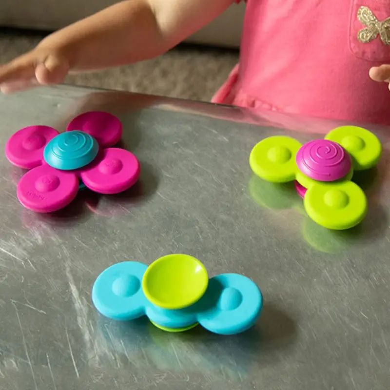 

Suction Cup Rotating Children Educational Toys Set Infant Baby Molars Gyro Toy