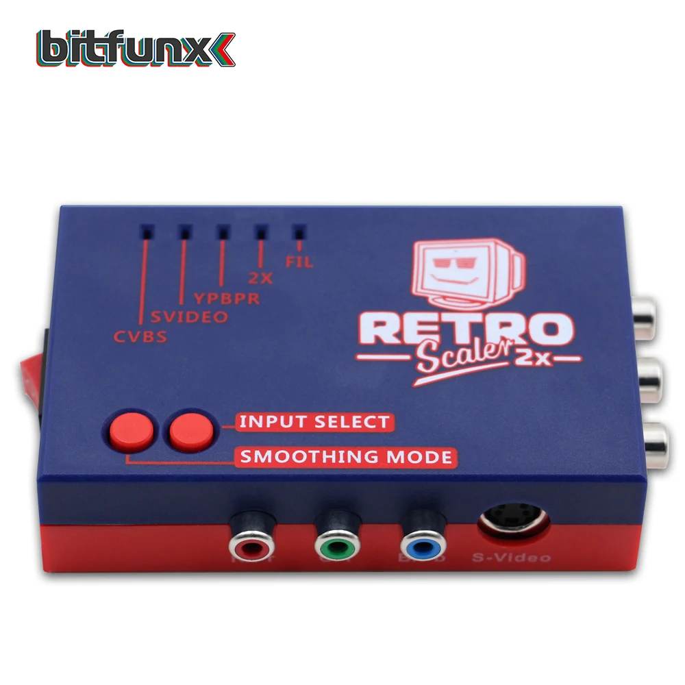 Bitfunx RetroScaler2x A/V в HDMI конвертер и линейка-дублер для ретро игровых консолей PS2/N64/NES/SEGA Dreamcast/Saturn/MD1/MD2 - Цвет: Blue one