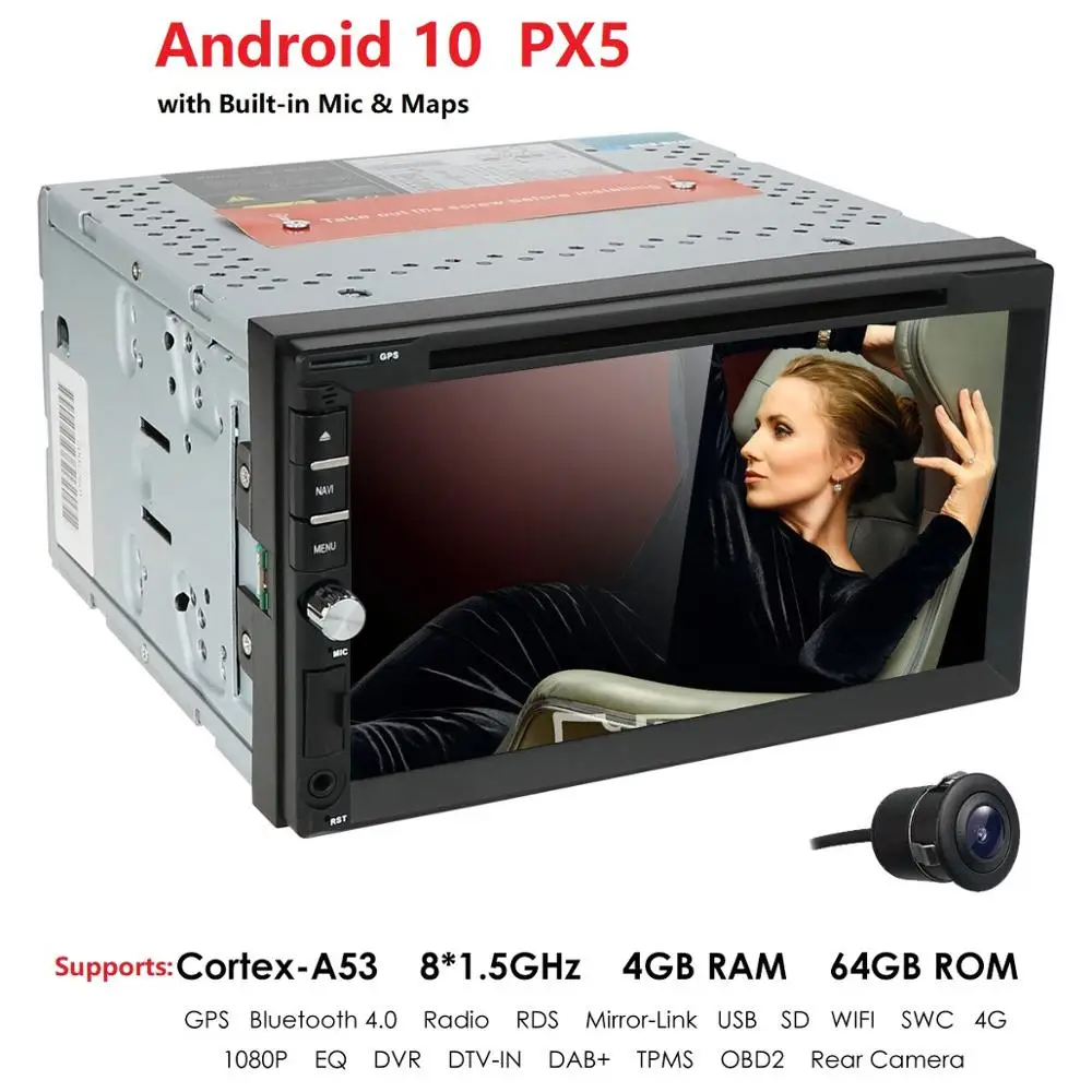 Автомагнитола OctaCore универсальная мультимедийная система на Android 10 с 7 &quotэкраном