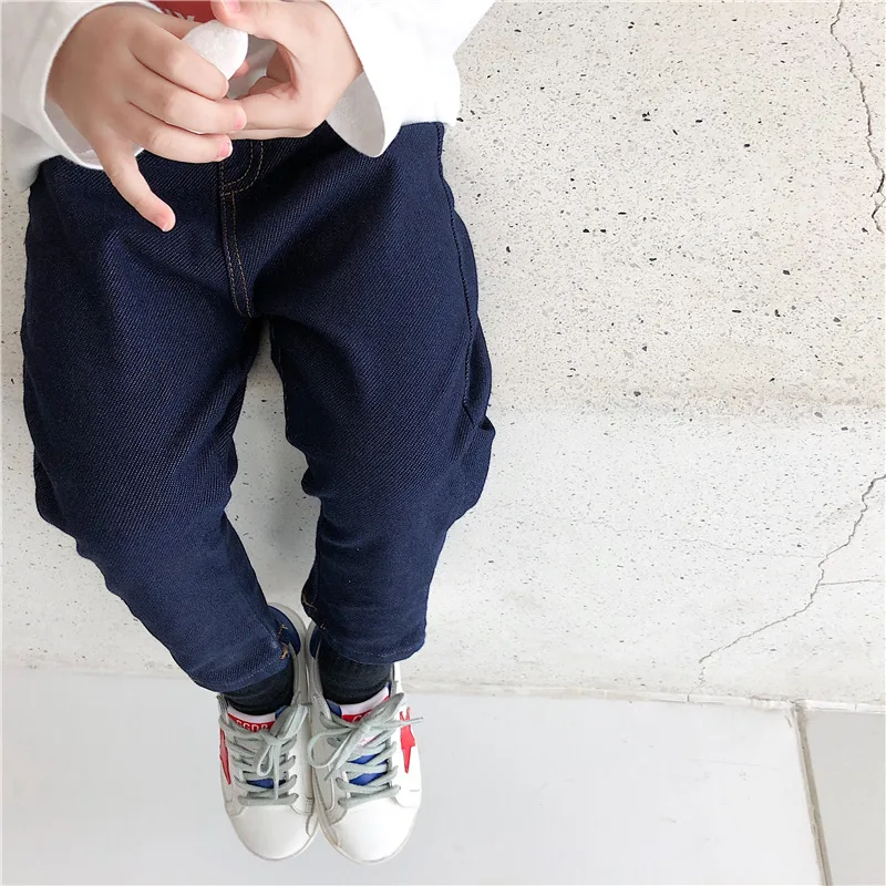 

Unibaby2019 Spring And Summer South Korea Soft Washing Jeans Elasticity Knitted Children Versatile Good Wear Crawler