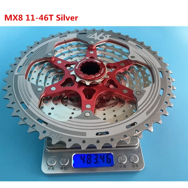 SunRace 11 скоростная кассета CSMS8 CSMX8 11-46T велосипедная кассета для Shimano SRAM маховик Sunrace 11-46; 11 скоростная кассета хорошего качества - Цвет: MX8 11-46T Silver