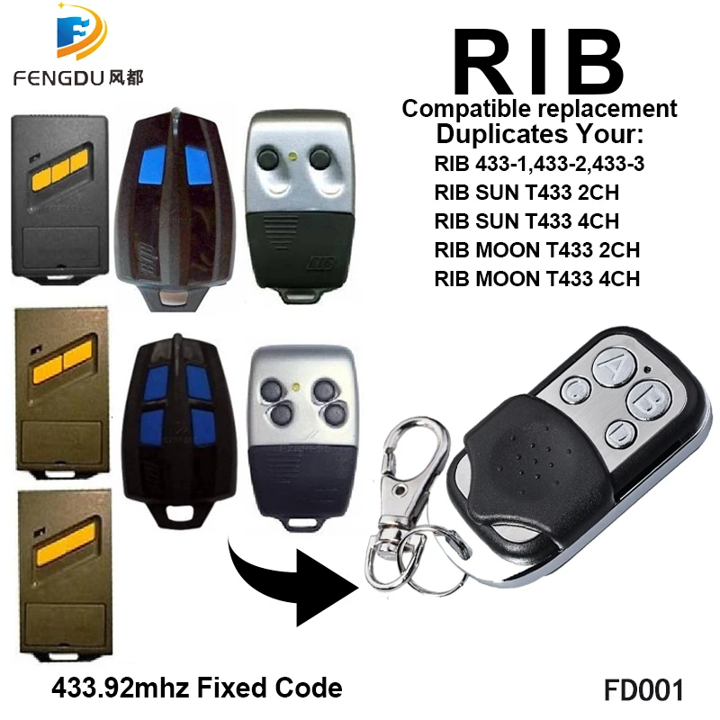 2 шт. универсальный пульт дистанционного управления для ворот гаража (только