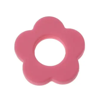 

2020 New Drop Ship Silicone Beads Flower Holes Silicone 4.5cm DIY Accessories Baby Teething Beads Diy Beads Baby Teether