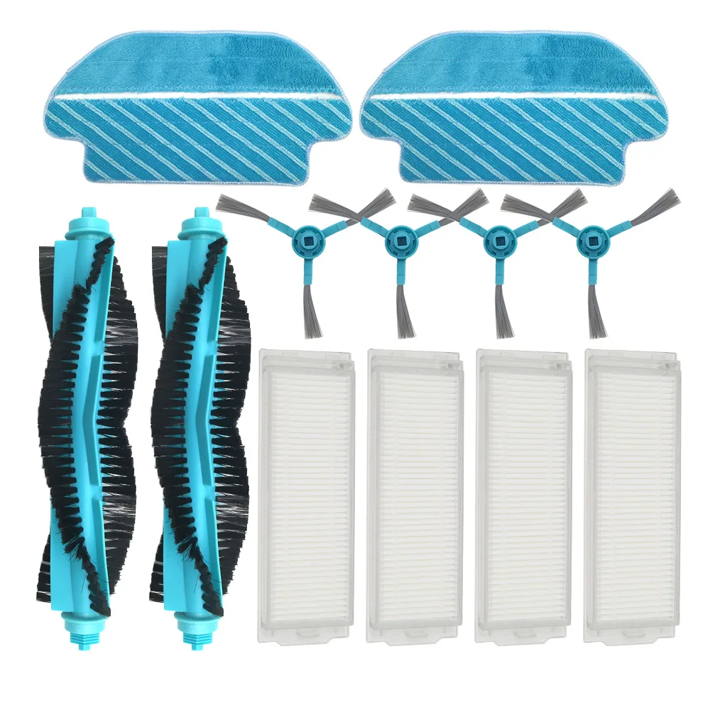 1 set vacuum cleaner spare part roller brush hepa filter mop for conga 1290 1390 high quality and brand new HEPA Filter Roller Brush Mop Pads Cloth for Cecotec Conga 3290 3490 3690 Vacuum Cleaner Spare Parts Side brush Mijia STYJ02YM