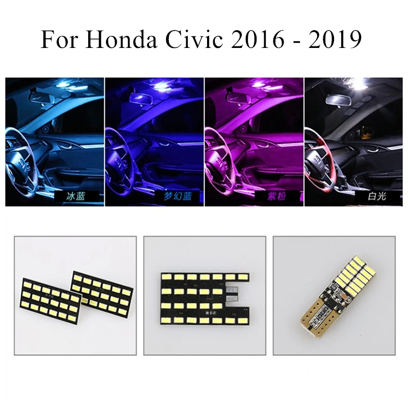 4 цвета T10 W5W 4014 24SMD 12 В светодиодные лампы для чтения на крыше автомобиля багажника