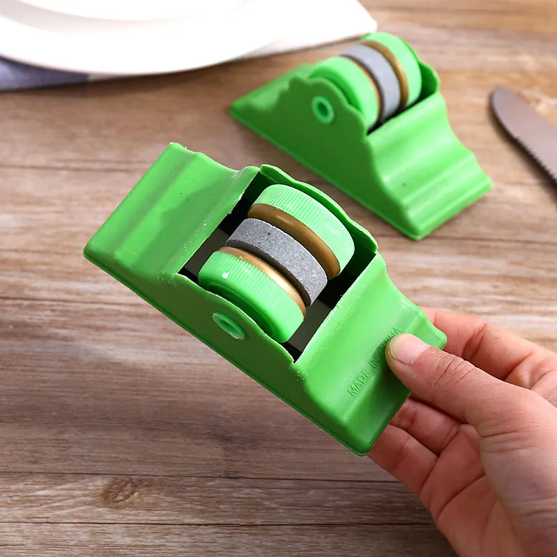 

1pcs Round Professional Chef Knife Sharpener Kitchen Sharpening Stone Tungsten Steel and Ceramic Kitchen Knives Accessories