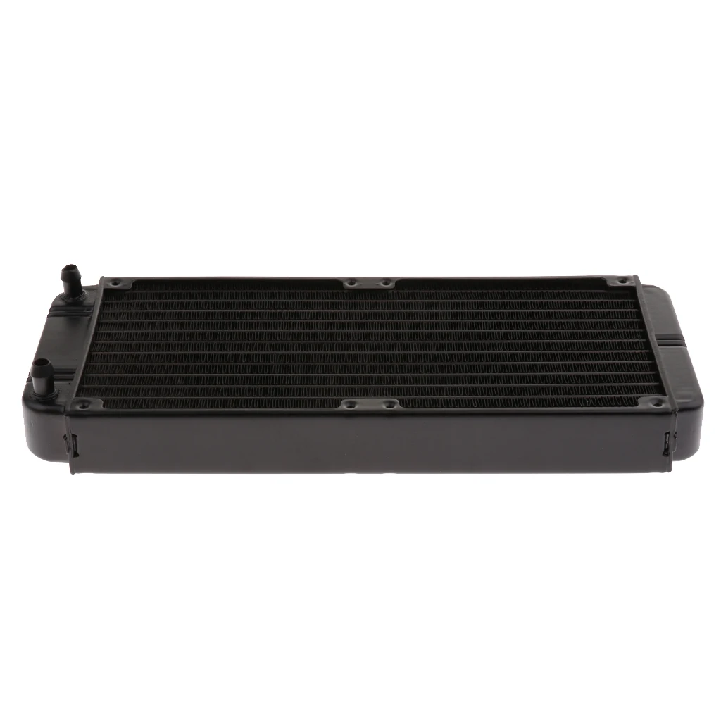 Aluminum Radiator, 12Pipe Heatsink Cooler Cooling Kit, Computer Water Liquid Heat Exchanger Mount (240mm)