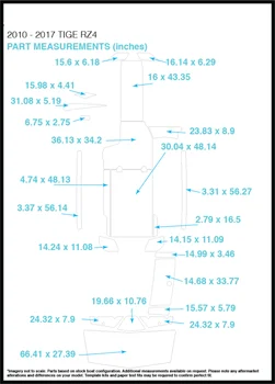 

2010 - 2017 Tige RZ4 Swim Step & Cockpit Pad Boat EVA Teak Decking 1/4" 6mm