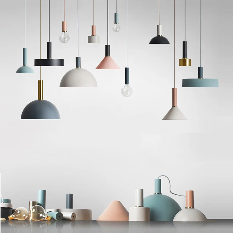 

Nordic loft simple pendant lights E27 LED modern creative design DIY hanging lamp