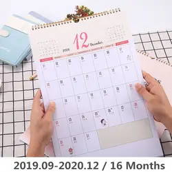 2020 креативный Большой Настенный календарь мультфильм Фламинго мышь ежедневник Органайзер ежедневный планировщик расписаний домашний