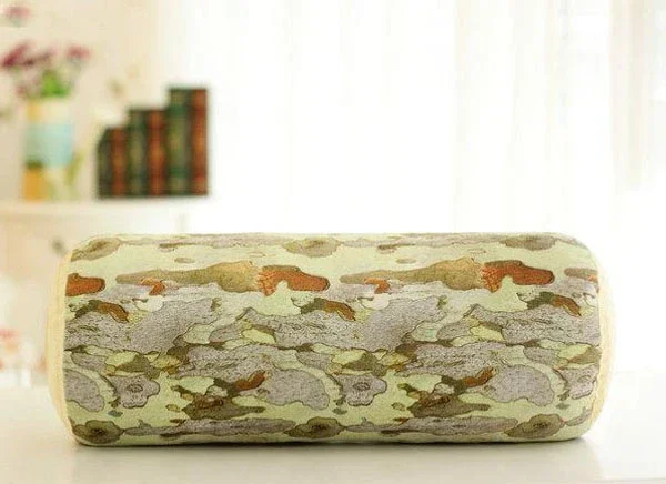 3D Novelty Stump Log Wood Throw Pillow Sycamore Tree Cushion Home Office Car Soft Decor