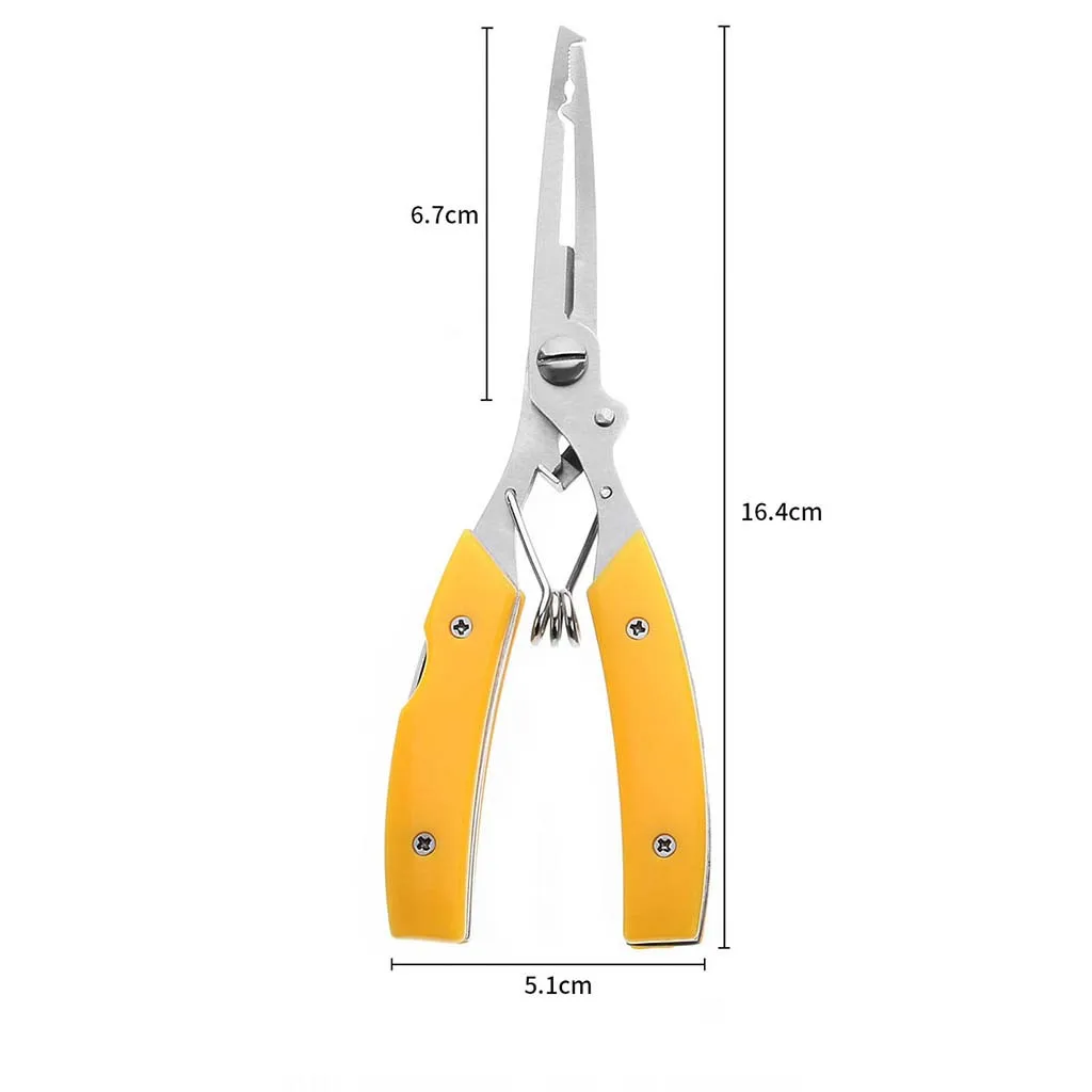Ножницы из нержавеющей стали для рыбалки, ножницы, портативные рыболовные плоскогубцы, наживка, оплетка, резак, кольцо для чистки кукурузы, рыболовные снасти