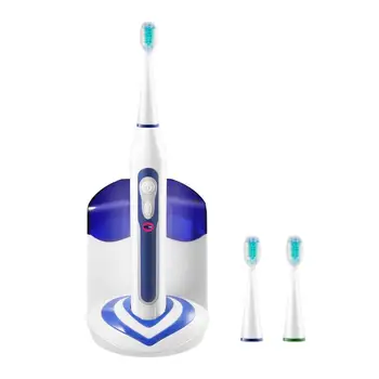 

Sonic Electric Toothbrush with UV Sanitizer Cordless Rechargeable Deep Clean 3 Brush Heads 5 Brushing Modes Waterproof