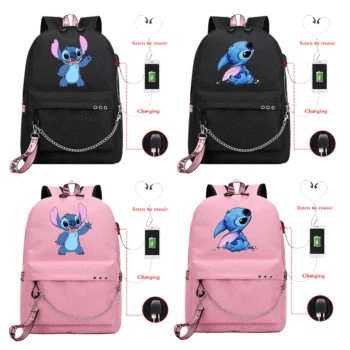 

Stitch Backpack USB Charging Backpack Stitch Bag USB Design Backpack Knapsack Stitch Laptop Backpack School Bag College Backpack