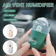 

Mini Humidifier Car Air Freshener Air Vent Mount Wireless Humidifier USB Rechargeable 2 Modes Auto OFF Humidifier for Car Home