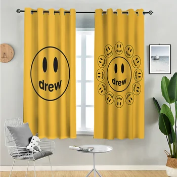 

Curtain Blackout Blinds Cartoon Curtains For Living Room Bedroom Yellow Window Treatment Cortinas rideau шторы для гостиной