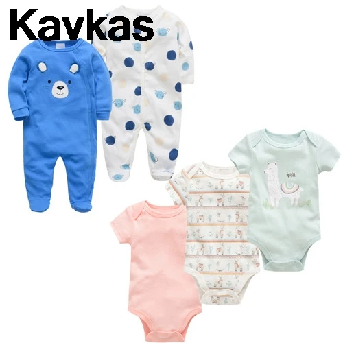 

KAVKAS 2020 5pcs baby boy trousers shorts jumpsuit summer spring baby jumpsuit cotton 0-12 months