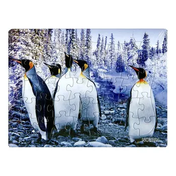 

40 Pieces Wild Animals Paper Puzzles Kids Puzzle Toy Jigsaw Baby Educational Learning Toys Children Gift