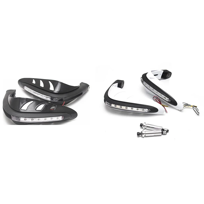 1 пара универсальная защита рук для мотоциклов мотокросса защита рук один комплект комбинированный Руль Протектор с светодиодный указатель поворота