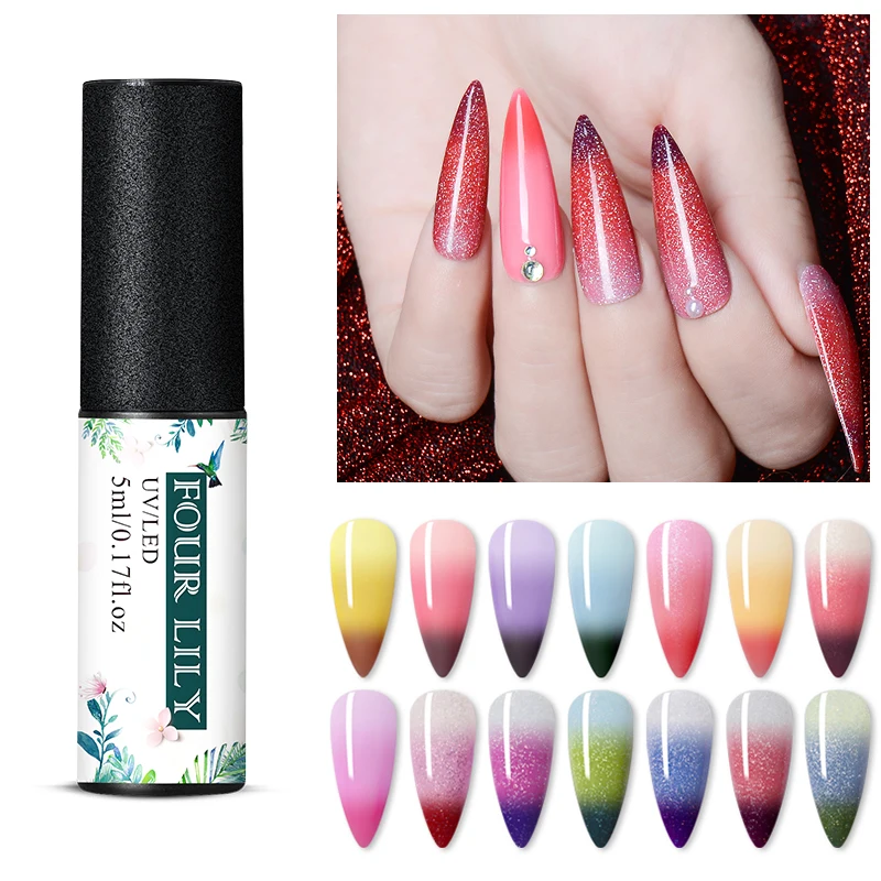 2/3/6 гель-лаков по Температура изменение Цвет набор гель-лаков для ногтей все для маникюра для УФ гель лак для ногтей комплект УФ-светодиодный светильник гель лак для ногтей Лаки