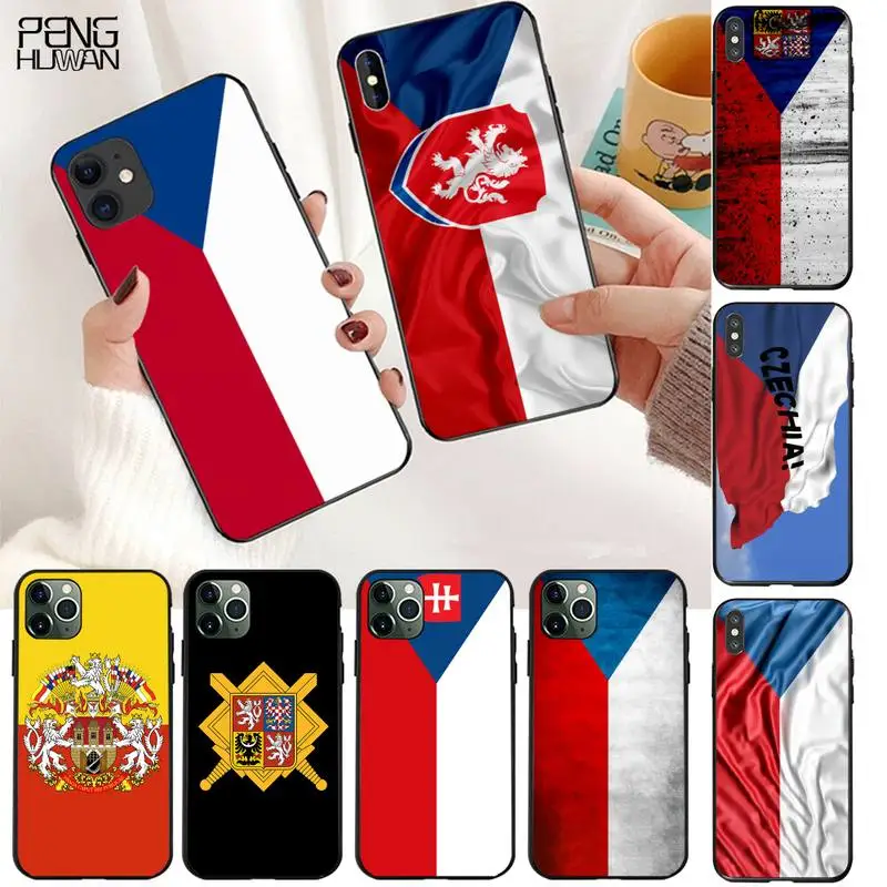 Чехол для телефона с флагом Чехии роскошный уникальный дизайн iPhone 11 pro XS MAX 8 7 6 6S Plus