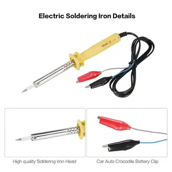 

12V DC 60W Car Auto Crocodile Battery Clip Powered Electric Soldering Iron Welding Solder Electric Heat Pencil Soldering Pen