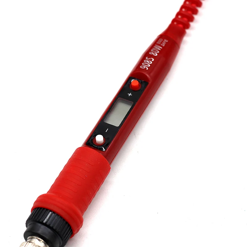 Регулируемый температурный Электрический паяльник 220 в 80 Вт ЖК-цифровой дисплей металлические наконечники для пайки ремонтный набор инструментов