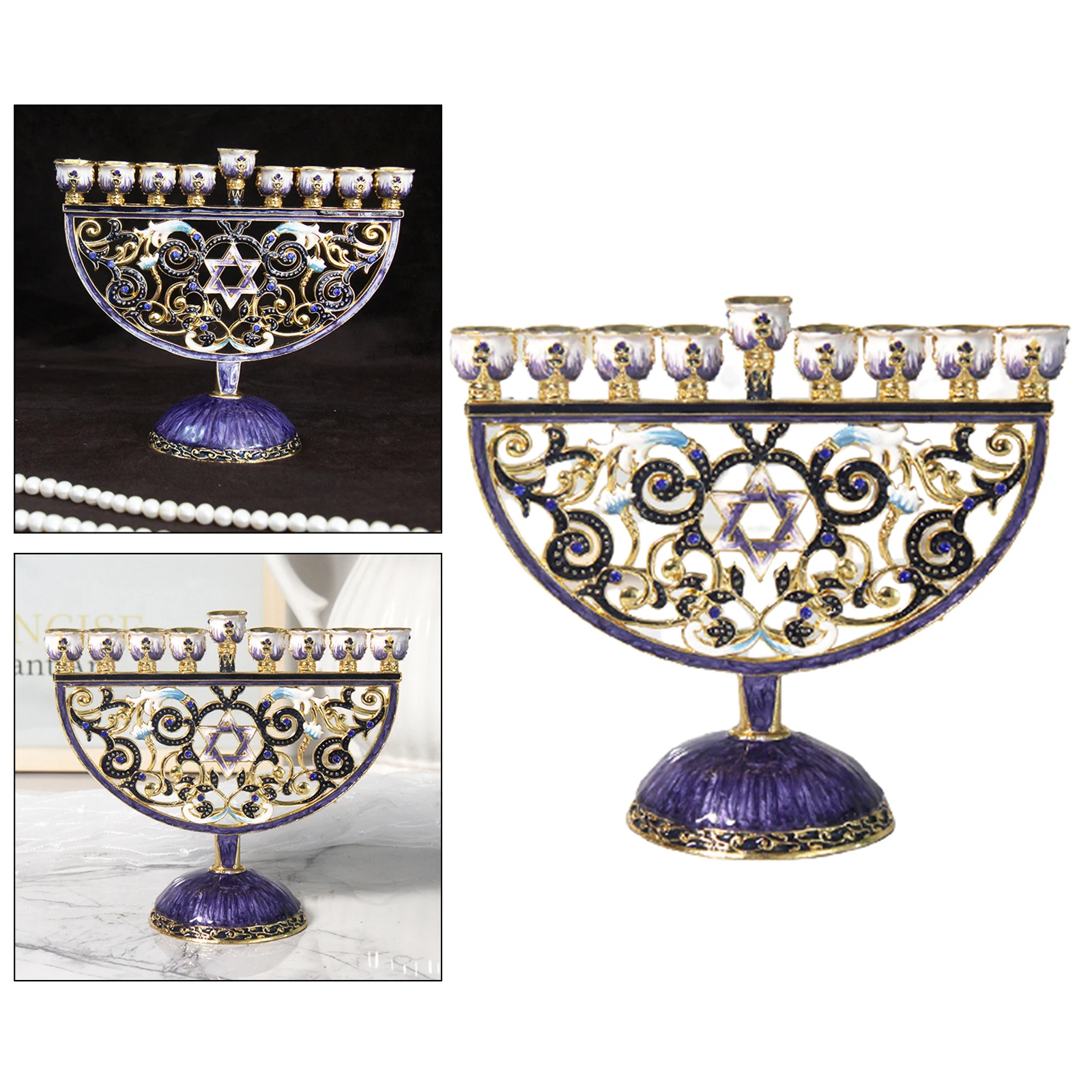 Hanukkah Menorah Candelabra 9 Branch Candlestick Party Candle Holder candle holders