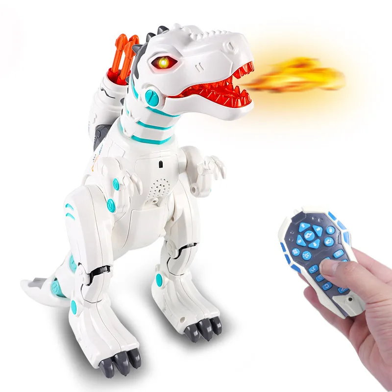 

Children Electric Remote Control Dinosaur Toy Spitfire Dinosaur Spray Intelligent Robot Programming Early Education Toy 88002