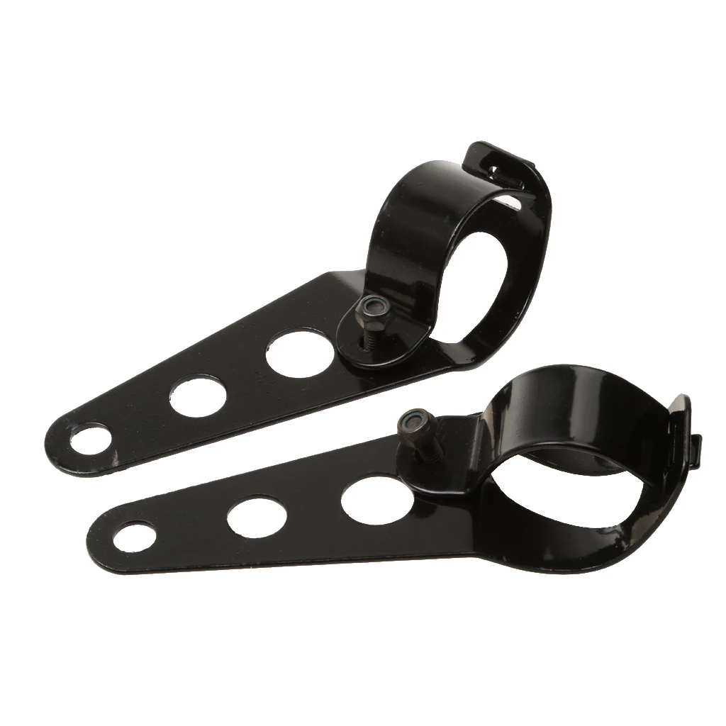 Motorcycle Flat Black Head Light Bracket Mount Cafe Racer Ear 31mm-43mm Fit for Honda Kawasaki Suzuki Yamaha