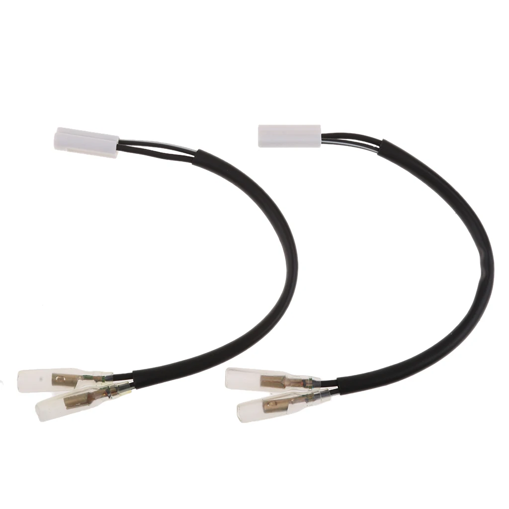 2 Pieces 200x8mm Wire Indicator Turn Signal Adapter Plug Connector for Yamaha R1 R6 FZ1 FZ6 FZ6R FZ8 FZN XJ6