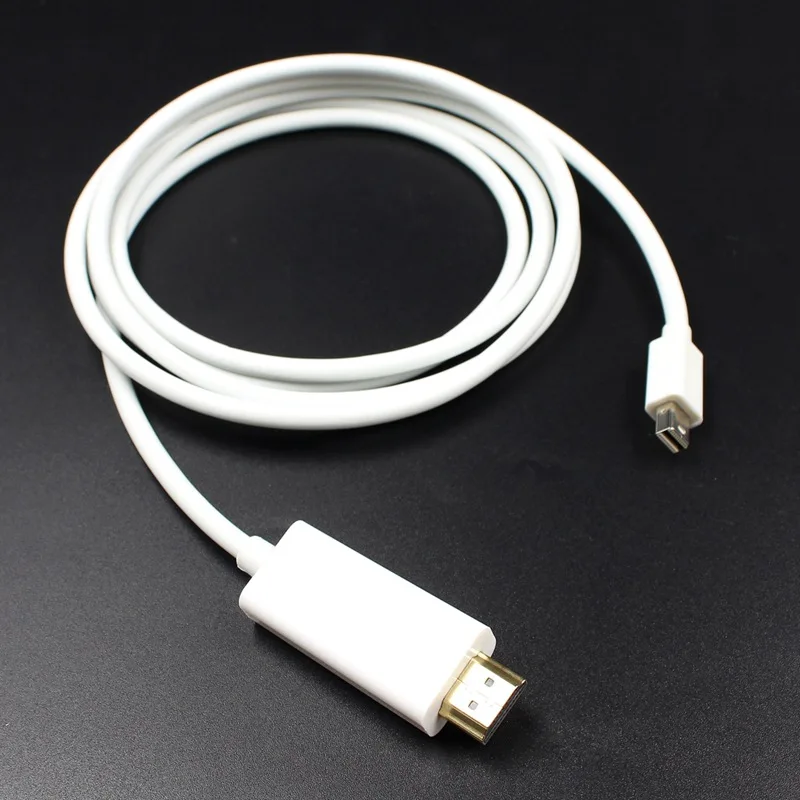 1.8M Mini DisplayPort to Mini DP Male to Male Cable White