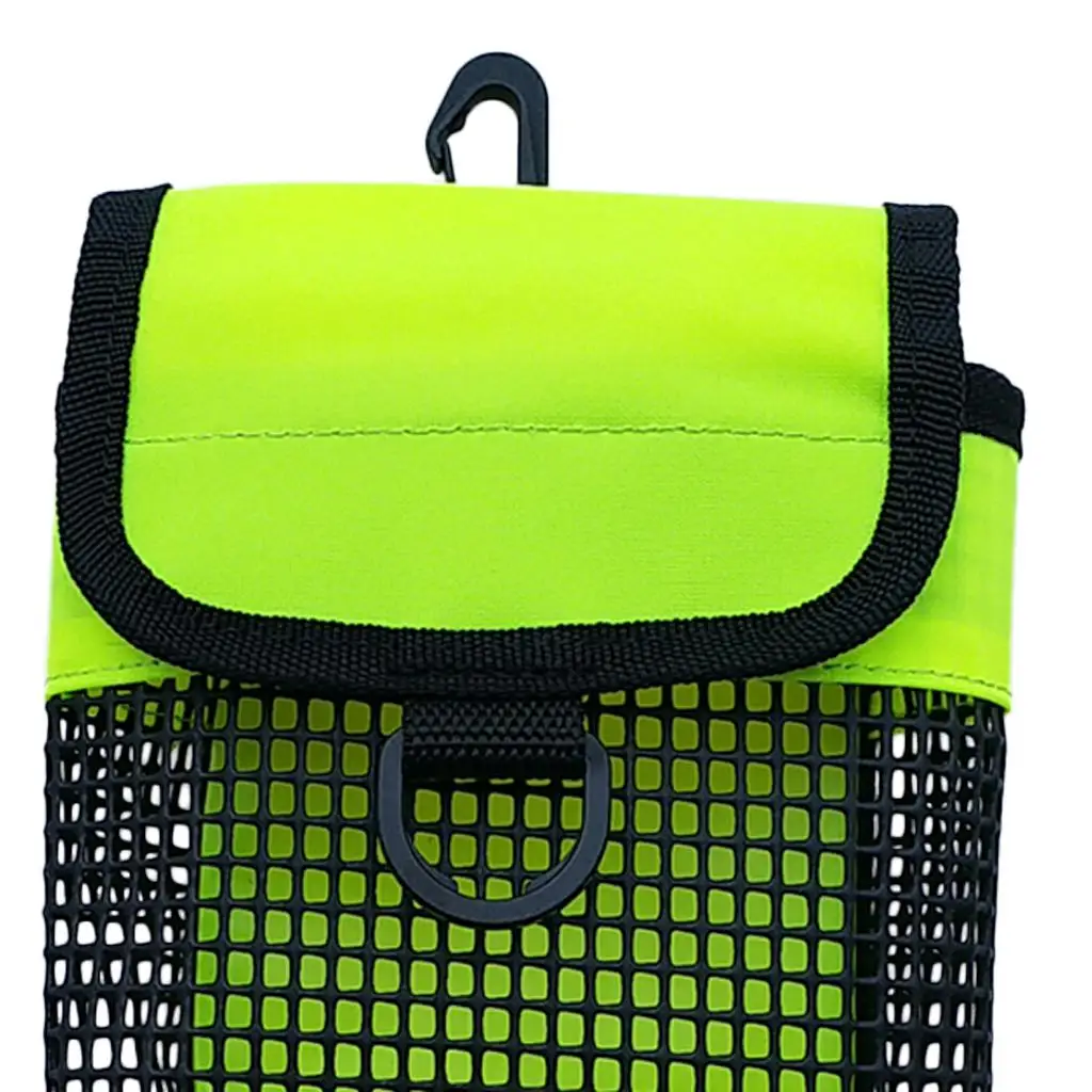2 Pack Mesh Gear Bag for Scuba Diving Dive Reel & SMB Safety Marker Buoy Gear Equipment Fluo Yellow and Orange Diving Bags
