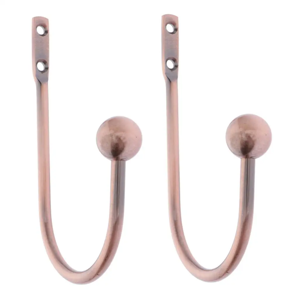 Copper Color 15x7cm 2 шт цинковый сплав занавес драпировки холдбаки держатель настенные крючки - Цвет: Copper Color 15x7cm